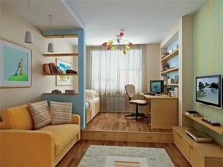 Proiectarea și dispunerea de apartament cu o cameră