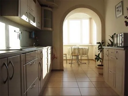 Design Bucătărie combinată cu un balcon (foto) are aspect (proiectare) Design Bucătărie combinată cu un balcon (foto) are aspect
