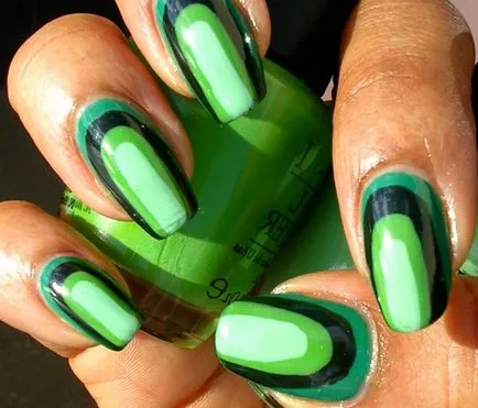 Design de unghii verde, manichiura cu poze 30 poze