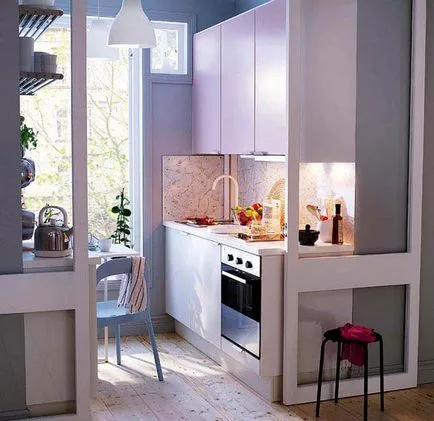 Bucătărie mică de design fotografie mici pătrate, idei și soluții de proiectare, mostre de bucătării elegante,
