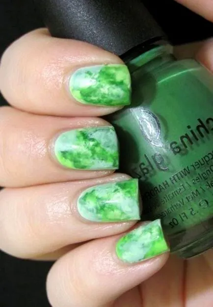Design de unghii verde, manichiura cu poze 30 poze