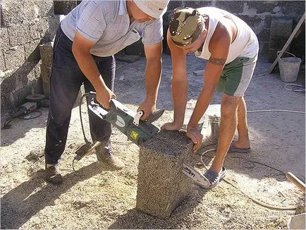 Casa arbolita mâinile proprii - construcția de case din lemn-beton blocuri fotografie