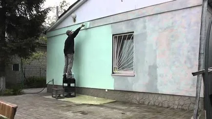Vopsea de exterior pe ipsos pentru lucrări externe decât să picteze fațadă, tehnologia de culoare și