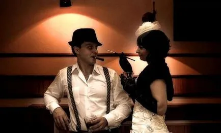decor retro gangster nunta în stilul anilor 30