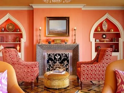 Coral culoare în interior - de design, accesorii, foto (Design) Culoare Coral în interior - de design, accesorii, fotografii