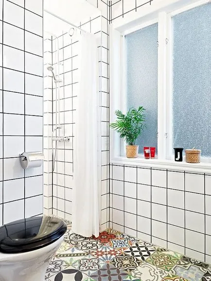 Combinația de gresie în baie decor