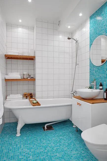 Combinația de gresie în baie decor