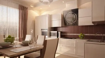 Interior bucătărie bej maro