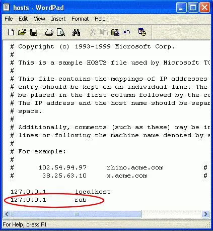 Ar trebui să arate ca fișierul gazdă în Windows (Windows) Ar trebui să arate ca fișierul gazdă în Windows