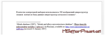 Cum și de ce notele de subsol în MS Word