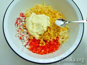 Salata de crab cu brânză 10 rețete (crab) Salata de crab cu brânză 10 rețete