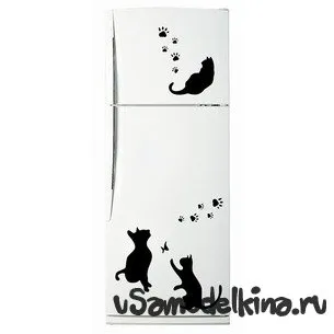 Cat pentru a decora frigiderul de auto-adezive hârtie (hârtie) Cat pentru decorarea frigider de hârtie autocolantă
