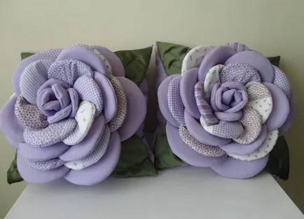 Frumos perna in forma de flori confectionata din tesatura, brodată
