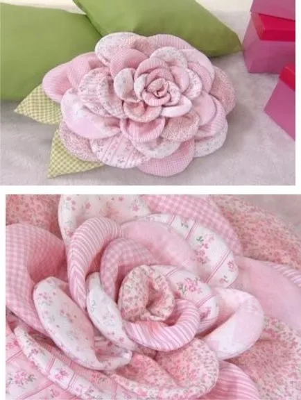 Frumos perna in forma de flori confectionata din tesatura, brodată