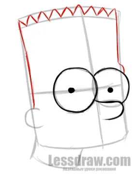 Cum să atragă Bart Simpson în etape, lessdraw