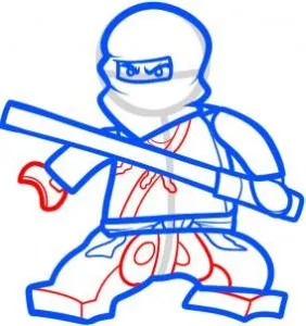 Cum de a desena un du-te lego ninja (Lego) Cum să atragă un ninja lego du-te