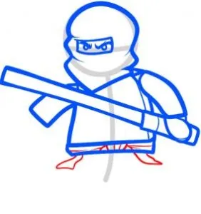 Cum de a desena un du-te lego ninja (Lego) Cum să atragă un ninja lego du-te