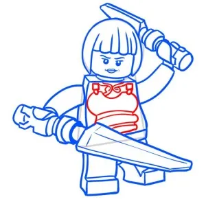 Cum de a desena un du-te lego ninja (Lego) Cum să atragă un ninja lego du-te