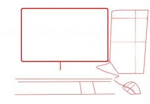 Cum de a desena un calculator laptop în etape creion