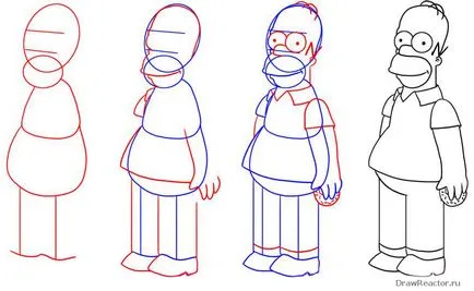 Cum de a desena etape Homer Simpson (Simpson) Cum să atragă Homer Simpson în etape
