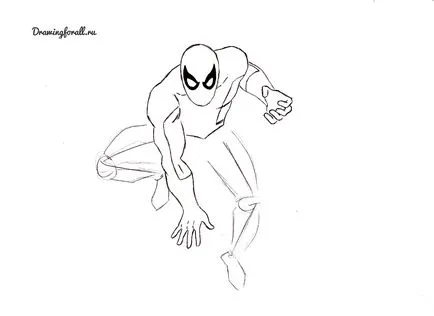 Cum de a desena Spiderman în etape (remiză) Cum de a desena Spiderman în etape