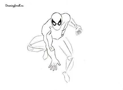 Cum de a desena Spiderman în etape (Spider-Man) Cum de a desena Spiderman în etape