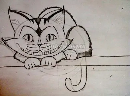 Cum să atragă Cheshire Cat-pas master-class cu fotografii