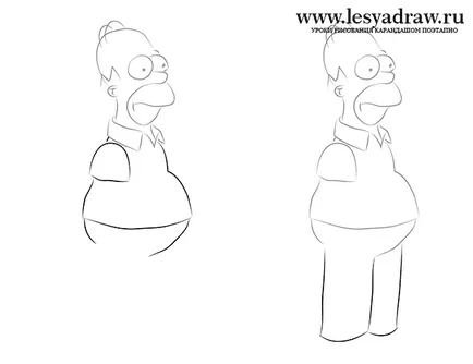 Cum de a desena un creion Simpsons etape