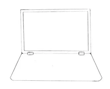 Cum de a desena un calculator laptop în etape creion