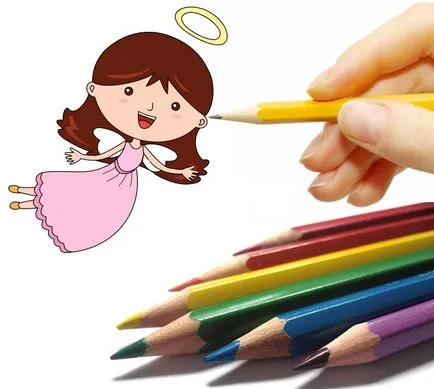 Cum de a desena un înger în etape, sfaturi site-ul de sex feminin și trucuri
