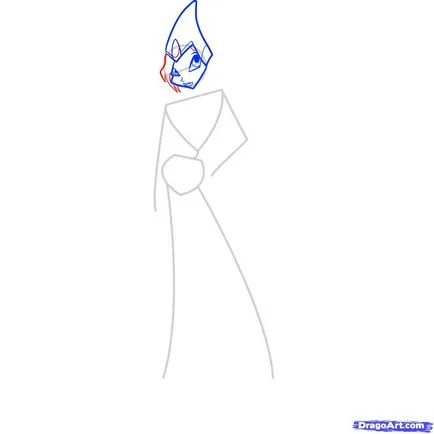 Cum de a desena un desen animat Tecna etape winx
