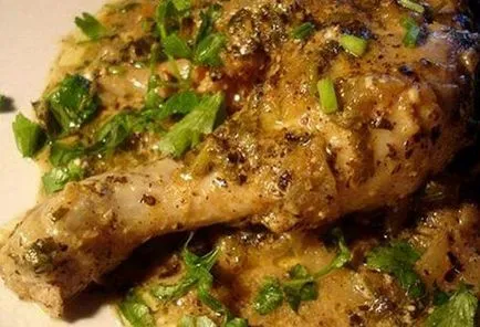 Carne de pui în sos de smântână cu usturoi - un pas cu pas reteta cu fotografii, Lady ka