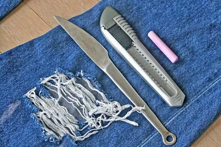 Cum de a face o gaură în blugi cu mâinile sale - clasa de master