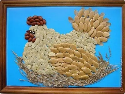 Cum de a face aplicații din hârtie - Rooster, carne de pui - (scanduri pentru copii (pui) Cum de a face aplicații din hârtie - Cocoșul de pui - (pentru scanduri copii