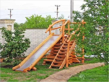 Cum de a face slide-uri pentru copii, cu propriile lor mâini - tobogan pentru copii pentru a fi interogate (foto) (în sus) Cum de a face slide-uri pentru copii, cu propriile lor mâini - tobogan pentru copii pentru a fi interogate (foto)