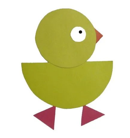 Cum de a face aplicații din hârtie - Rooster, carne de pui - (scanduri pentru copii (pui) Cum de a face aplicații din hârtie - Cocoșul de pui - (pentru scanduri copii