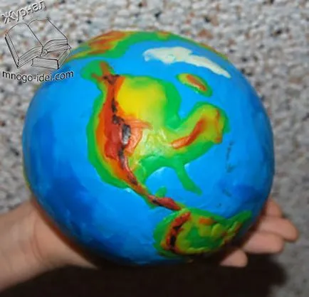 Cum de a face Globe de lut cu mâinile lor pentru copiii cu fotografii și video