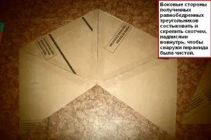 Cum sa faci o piramida de carton (piramidă) Cum sa faci o piramidă din carton