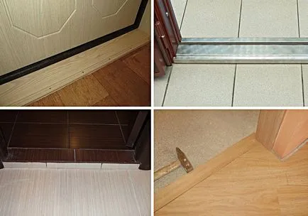Cum de a face pragul ușii din față a apartamentului de la pragurile ușilor de interior, instalare și finisare de balcoane