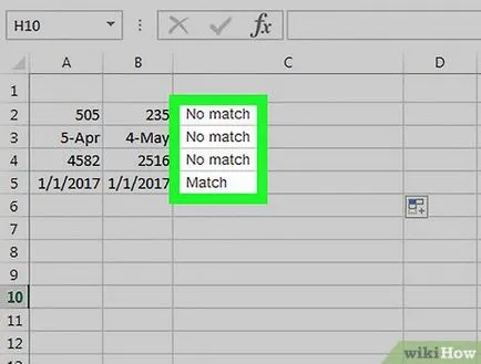 Cum de a compara datele în Excel