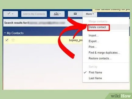 Cum de a șterge un contact din gmail