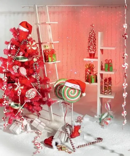 Cum de a decora ferestrele magazinelor și un nou 2018 (50 de fotografii idei)