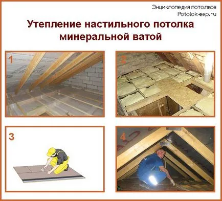 Cum de a izola plafoanele în baia cu acoperiș rece cele mai bune metode și instrucțiunile!