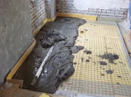 Așa cum se toarnă pardoseala din beton în garaj