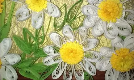 Pictura „Daisy fermecător“, în tehnica „Quilling“