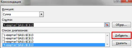 Date Consolidarea Excel în exemple folosind
