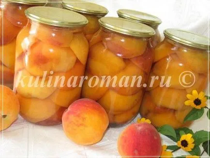 piersici conservate pentru iarnă (fără rețetă de sterilizare), retete delicioase