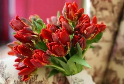 buchet de mireasa roșu de flori și selectați paleta