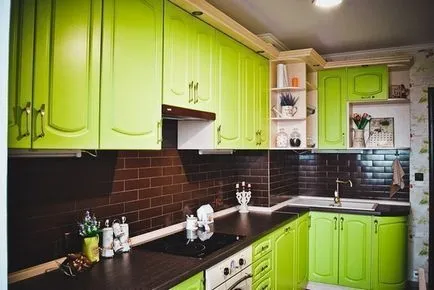Bucătărie în verde 25 fotografie de design interior (bucatarie) Bucătărie în verde design interior 25 fotografie