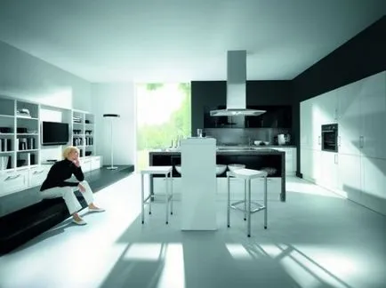 Proiectare bucătărie Studio și exemple de fotografii de interior (interiorul bucătăriei de studio) Bucătărie Design Studio și Exemple de fotografii de interior